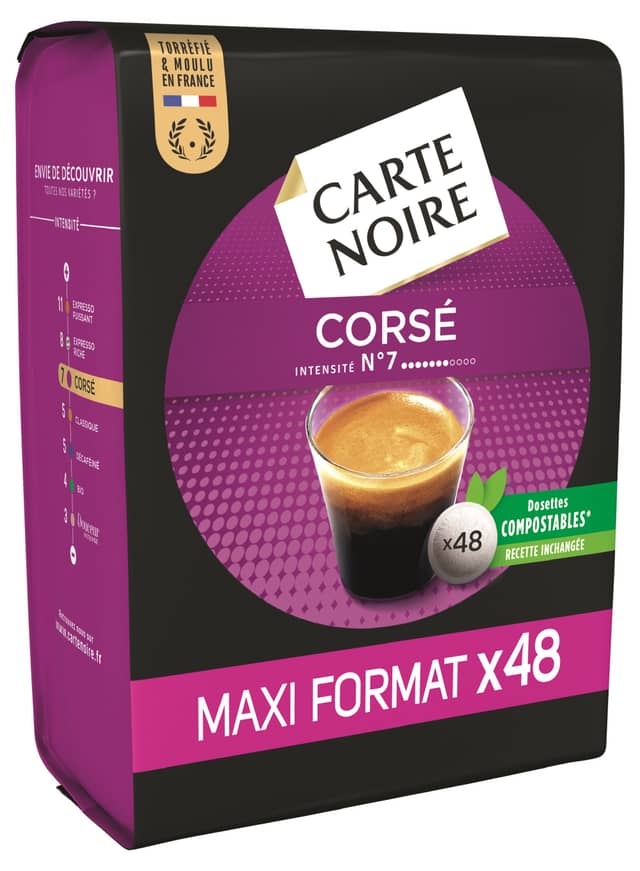 Carte Noire 48 dosettes souples Corsé N°7 Maxi Format 336g — photo du produit